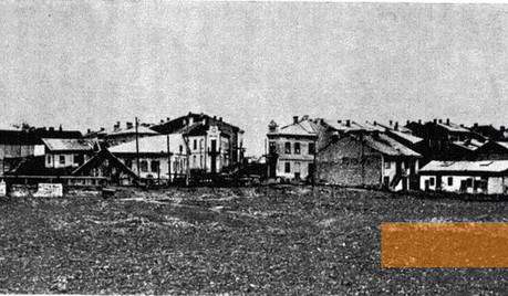 Bild:Busk, o.D., Ansicht des Ghetto in Busk, Yizkor Buch