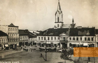 Image: Oświęcim, about 1939, Market square, Centrum Żydowskie w Oświęcimiu 