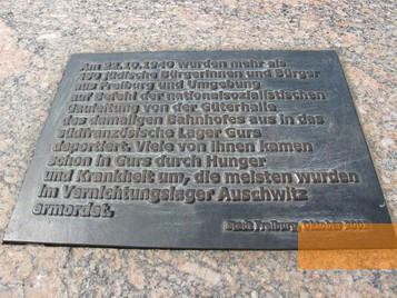 Image: Freiburg, 2012, Memorial plaque, Johannes Rühl
