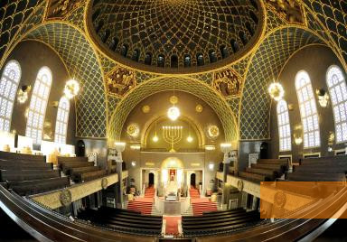 Image: Augsburg, 2010, Panoramic view of the synagogue interior, Ulrich Wagner