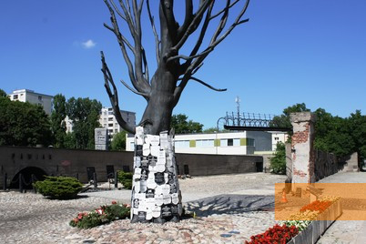 Image: Warsaw, 2013, Tree made of bronze and entrance area, Stiftung Denkmal