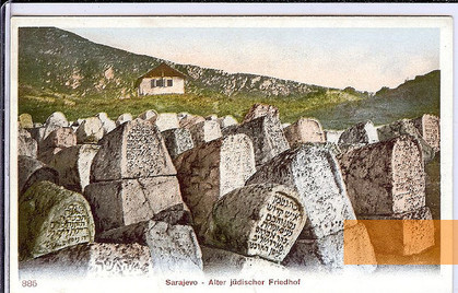 Image: Sarajevo, undated, The Sephardic cemetery on an old postcard, jewishpostcardcollection.com