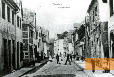Bild:Dorsten, o.D., Wiesenstraße mit Synagoge, Jüdisches Museum Westfalen