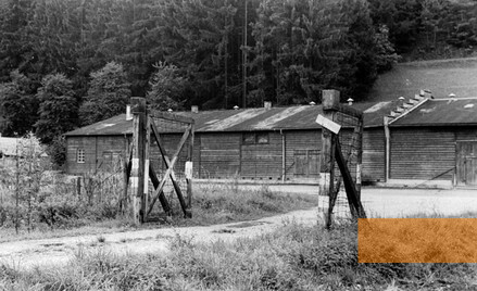 Image: Haslach, 1950, Former barrack of the camp Sportplatz (sports field) 5 years after the end of the war, KZ-Gedenkstätte Vulkan