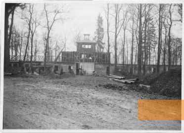 Image: Buchenwald, 1937, View of the shell construction of the gate building, Sammlung Gedenkstätte Buchenwald