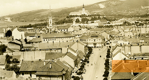 Image: Nitra, undated, Historical view of the city, Stiftung Denkmal