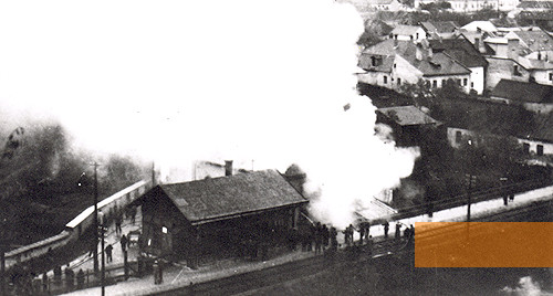 Image: Poprad, about 1942, Railway station used for deportations, Múzeum SNP