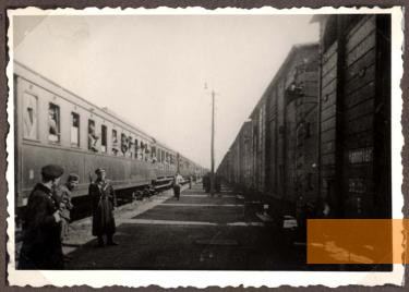Image: Skopje, 1943, Sealed deportation trains, Yad Vashem
