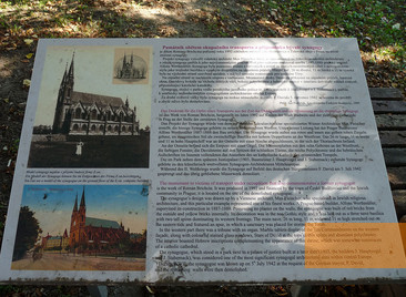 Image: České Budějovice, 2011, Information plaque in front of the memorial, Jitka Erbenová