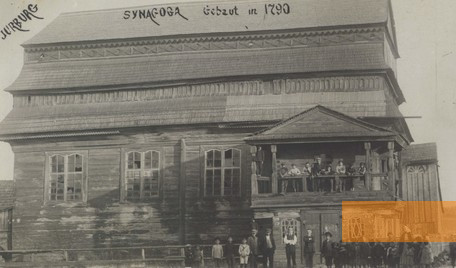 Image: Jurbarkas, about 1915, The historical wooden synagogue, Joel Alpert