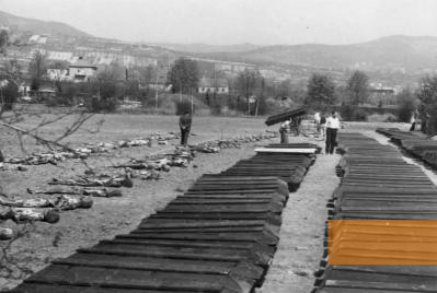 Image: Litoměřice, 1946, Exhumation of the largest mass grave next to the concentration camp, Archiv Památníku Terezín
