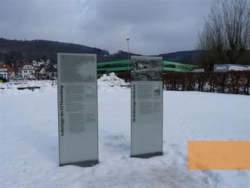 Image: Hersbruck, 2004, Information panels at the former camp premises, Dokumentationsstätte KZ Hersbruck e.V.