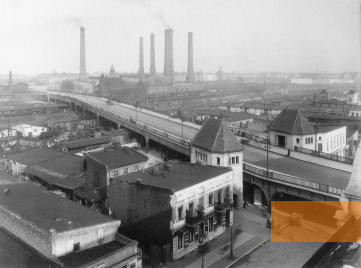 Image: Berlin, 1912, The Putlitzbrücke with the Moabit freight depot on the left and Westhafen, Hermann Rückwardt 