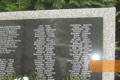 Image: Kerestinec, 2010, Names on the memorial plaque, Tamara Banjeglav