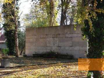 Image: Pécs, 2010, Memorial wall on the Jewish cemetery, Mária Úz