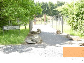 Image: Stadtallendorf, 2006, Entrance to the former Münchmühle camp, DIZ Stadtallendorf