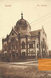 Image: Satu Mare, about 1900, The no longer existing synagogue of the »status quo ante« community, common licence