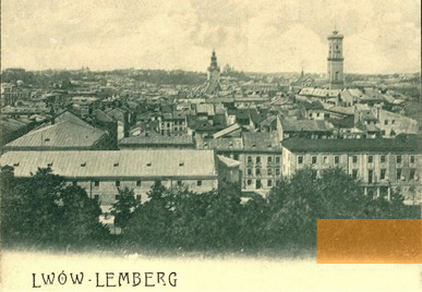 Image: Lviv, about 1900, Historical postcard from the time before the First World War, public domain