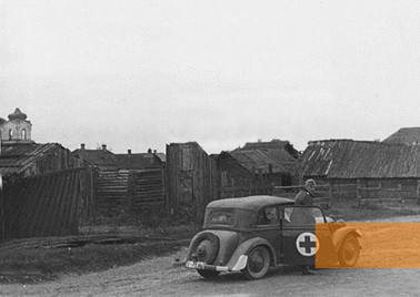 Image: Klimavichy, 1941/1943, Street scene during the German occupation, public domain