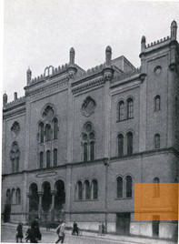 Bild:Stettin, o.D., Fassade der Synagoge, public domain