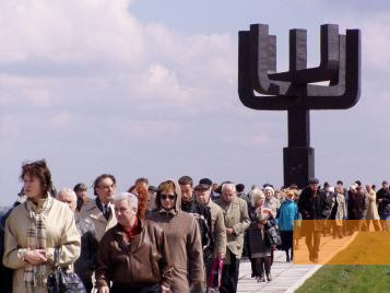 Image: Kharkov, December 14,  2002, The Menorah in the memorial park at its dedication, Tatyana Nikolaevna Krasnova
