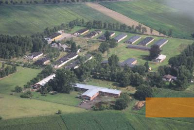 Image: Sandbostel, 2009, Aerial view of the former POW camp premises, Dokumentations- und Gedenkstätte Lager Sandbostel/Stiftung Lager Sandbostel, J. Kempe