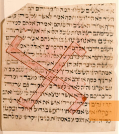 Image: Offenburg, (undated), Desecrated Torah scroll, Karl Schlessmann