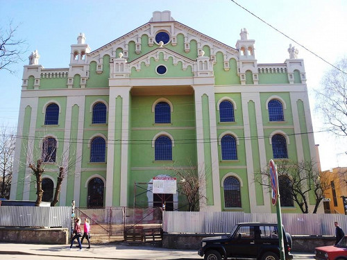 Drohobytsch, 2015, Die restaurierte Fassade der Großen Synagoge, Bartłomiej Michałowski
