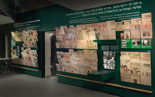 Warschau, 2014, Ansicht der Dauerausstellung: »Die jüdische Straße«, Muzeum Historii Zydów Polskich POLIN, M. Starowieyska, D. Golik