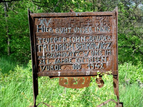 Mohyliw-Podilskyj, 2010, Gedenktafel auf dem jüdischen Friedhof, Edgar Hauster