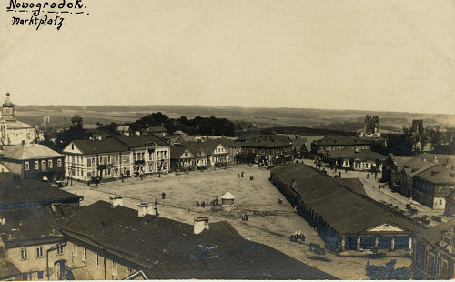 Novogrodek, um 1925, Marktplatz, Stiftung Denkmal