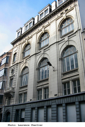 Brüssel, o.d., Fassade des Jüdischen Museums, Musée Juif de Belgique