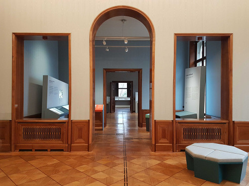 Berlin, 2020, Blick in die Dauerausstellung, Gedenkstätte Haus der Wannsee-Konferenz, Svea Hammerle
