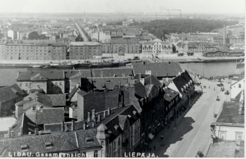 Libau, um 1925, Stadtansicht, Latvijas Valsts kinofotofonodokumentu arhīvs
