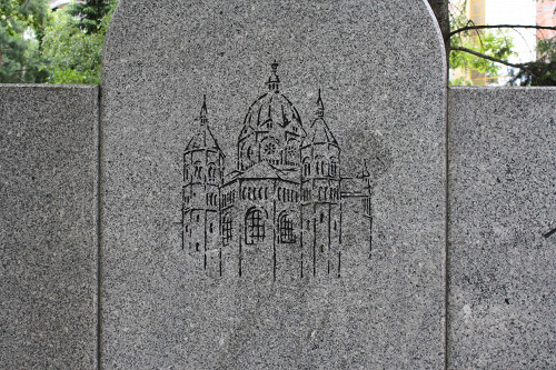 Breslau, 2014, Detailansicht des Denkmals, Stiftung Denkmal