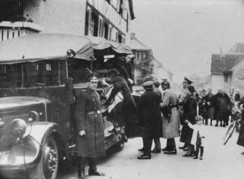 Gailingen, 20. Oktober 1940, Verschleppung der Juden aus dem Ort nach Gurs, Yad Vashem