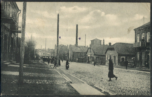 Panevėžys, Anfang des 20. Jahrhunderts, Straßenszene, Alexandre Przopiorski