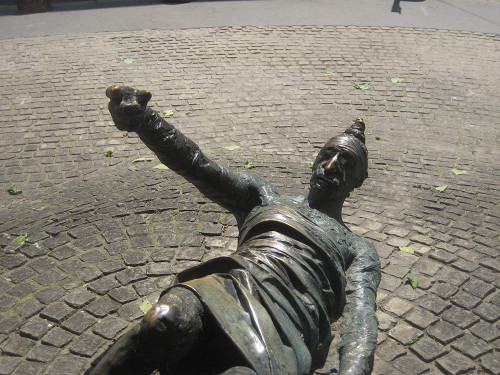 Budapest, 2010, Detailansicht des Denkmals, Stiftung Denkmal