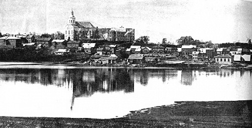 Telschen, 1937, Blick auf die Stadt, Postkarte
