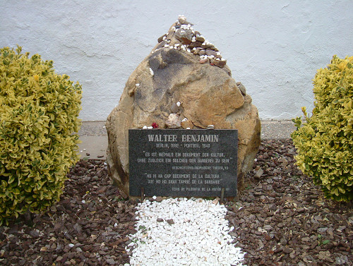 Portbou, 2004, Gedenkstein am Grab Walter Benjamins, Klaus Liffers