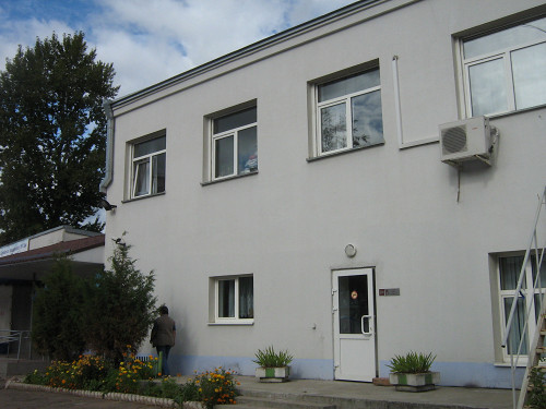 Minsk, 2009, Eingang zum Museum im Gebäude der Jüdischen Gemeinde, Stiftung Denkmal, Adrien Beauduin