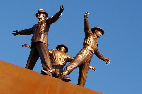 Prag, 2009, Detailansicht des Denkmals, Vlasta Juricek