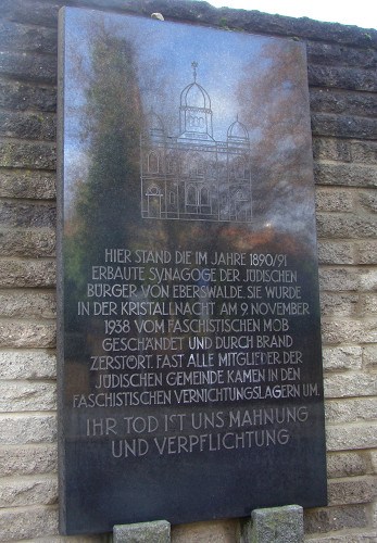 Eberswalde, 2012, Gedenktafel aus DDR-Zeit, Christine Wolter