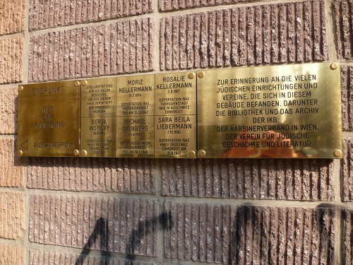 Wien, 2011, Gedenktafel in der Tempelgasse, http://www.flickr.com/photos/russianchild007/