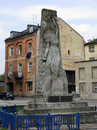 Radom, 2010, Denkmal für die Radomer Juden am ehemaligen Standort der Synagoge, Sara Wisnia
