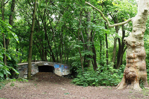 Berlin, 2015, Bunkerreste des ehehamaligen Zwangsarbeiterlagers, Stiftung Denkmal