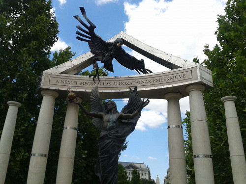 Budapest, 2015, Detailansicht des Denkmals, Stiftung Denkmal