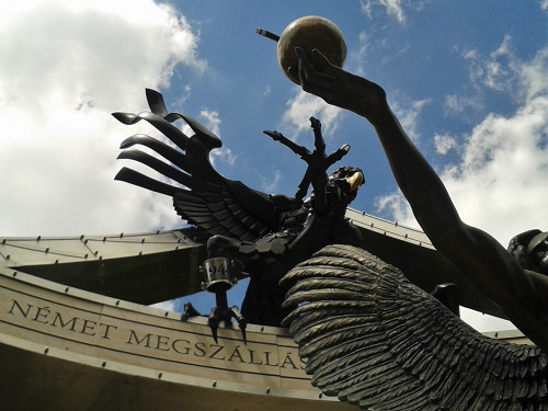 Budapest, 2015, Detailansicht des Denkmals, Stiftung Denkmal