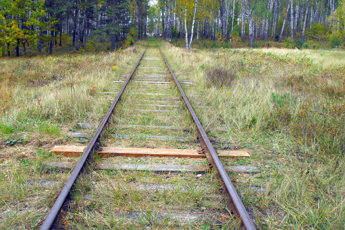 Bronnaja Gora, 2012, Nebengleis zu den Erschießungsstätten, Avner