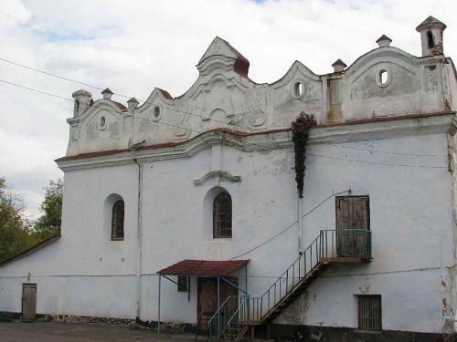 Scharhorod, 2017, Vorderansicht der Synagoge, Jewgennij Schnajder